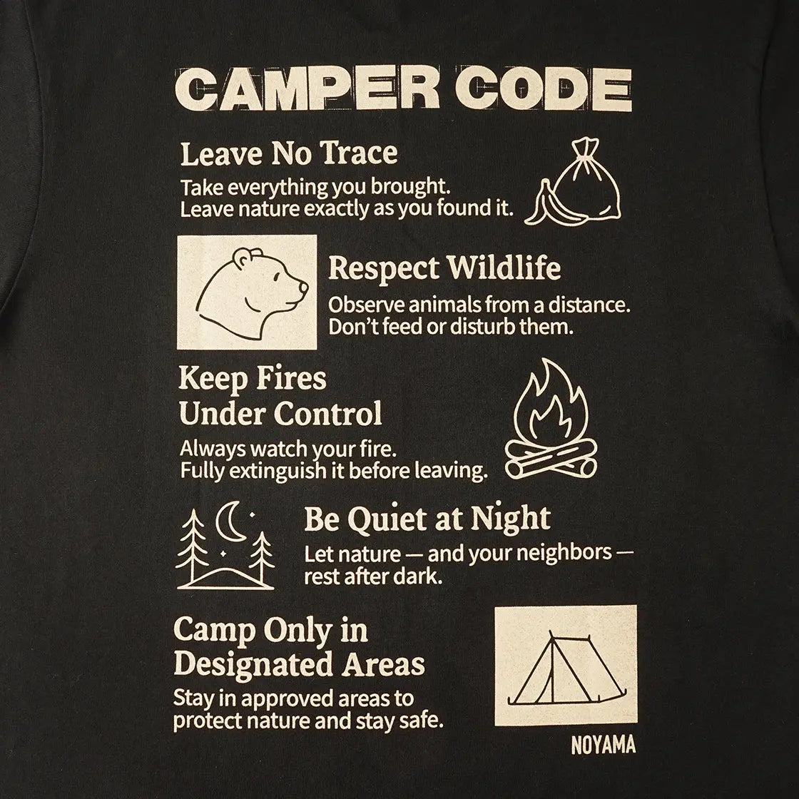 NOYAMA Tシャツ(CAMER CODE 黒) NOYAMA